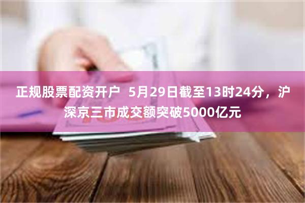 正规股票配资开户  5月29日截至13时24分，沪深京三市成交额突破5000亿元